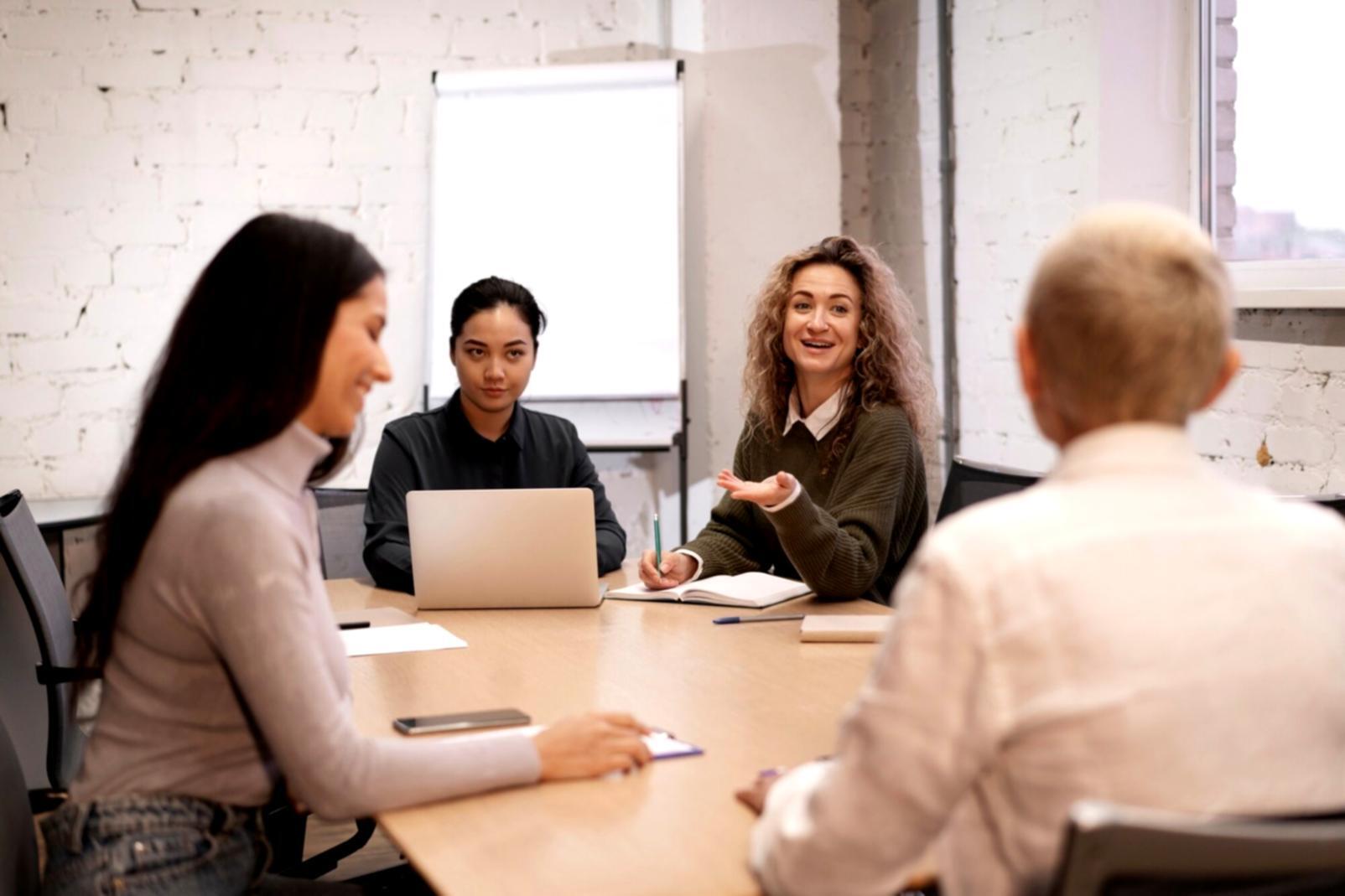 Business owner reviewing financial reports and planning strategy